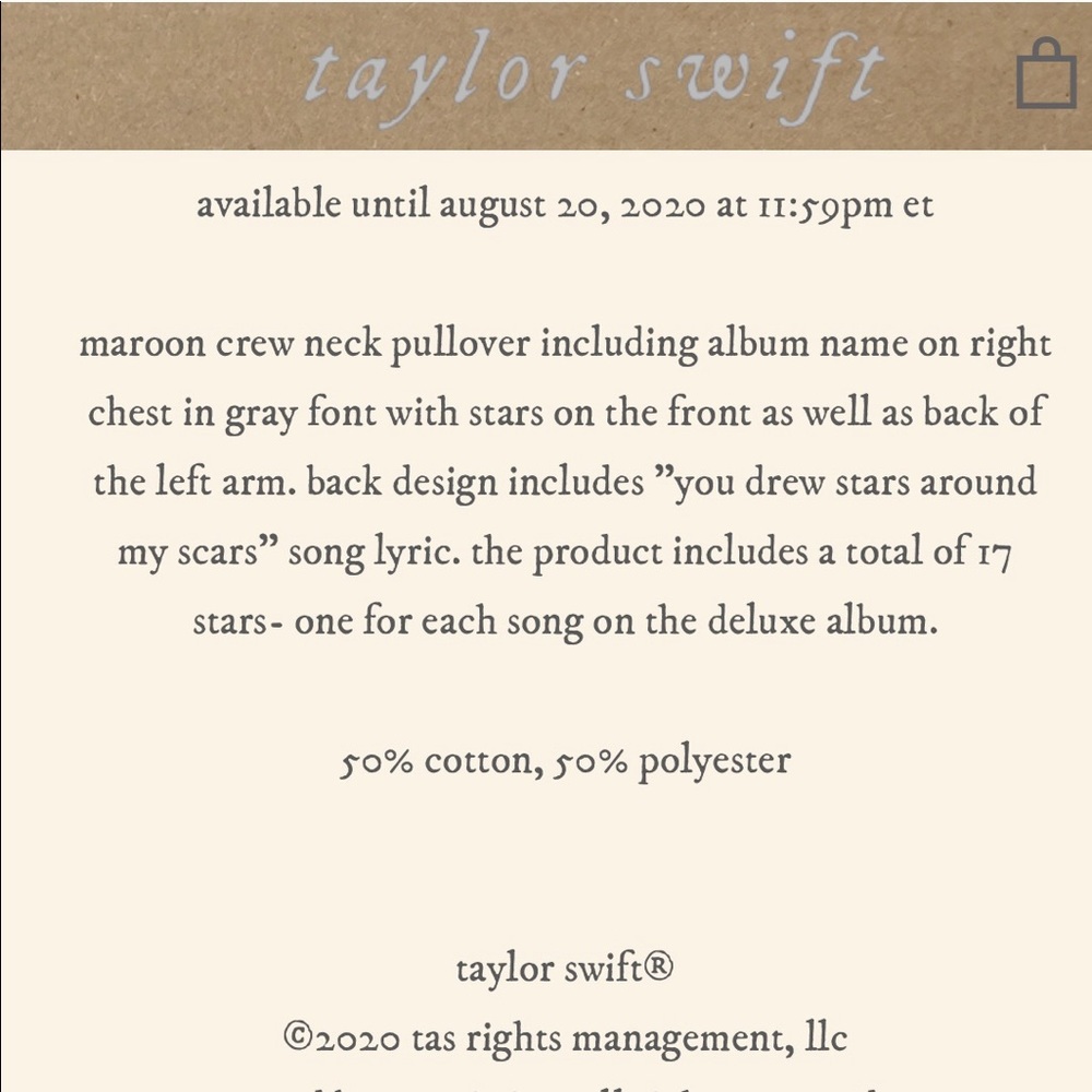 taylor swift stars around my scars pullover NEW - Picture 15 of 16